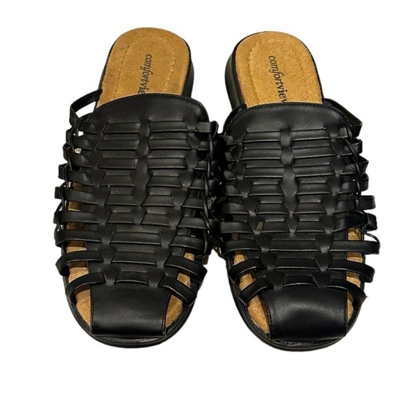 Comfortview Womens Black Sandal Mule Slide The Wendy Shoe Size 8.5 - Picture 1 of 5